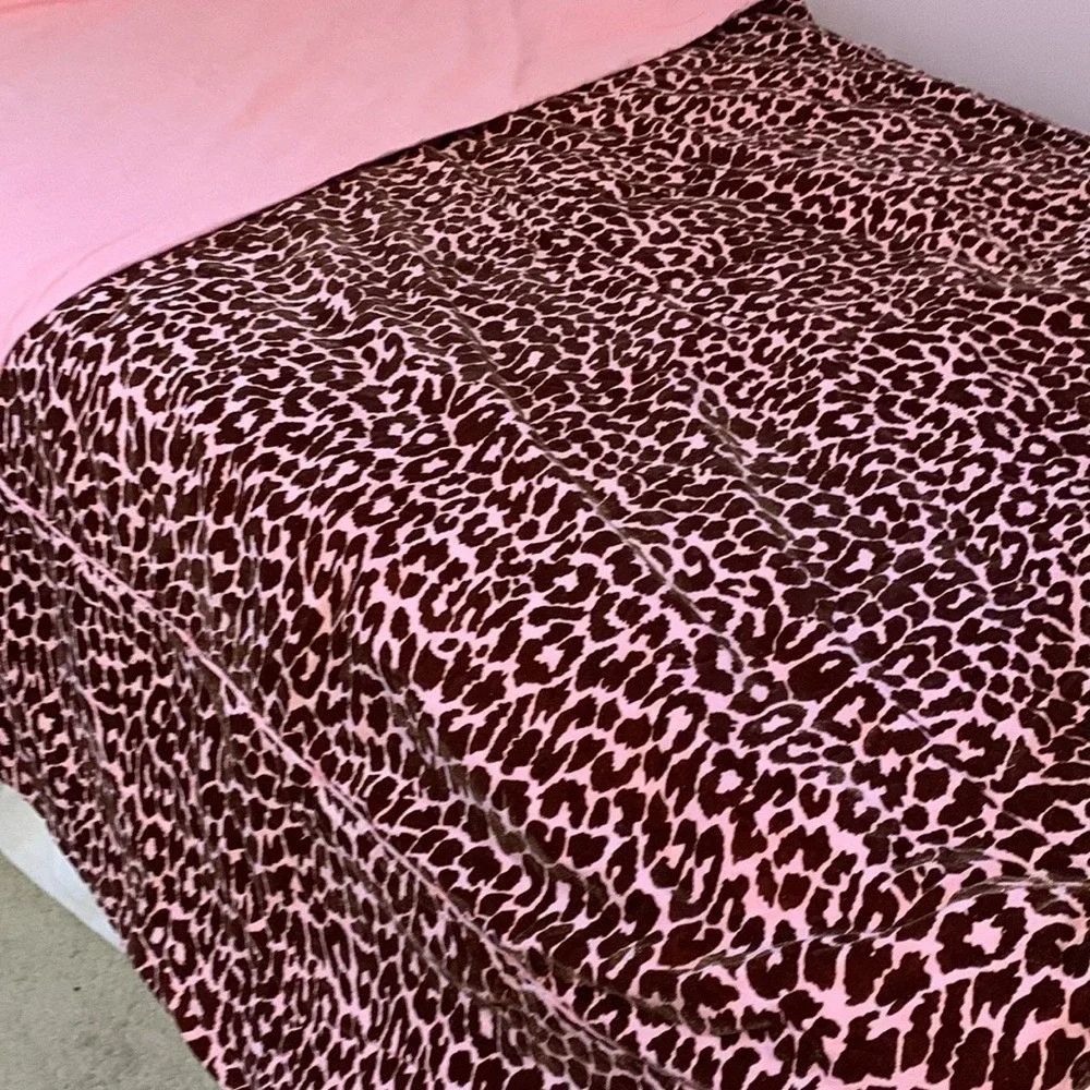 Pier 1 velvet Amit print‎ duvet cover pink brown size twin